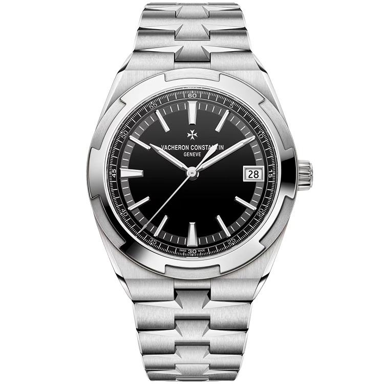 Vacheron Constantin, Overseas, 4500V/110A, Black Dial, Stainless Steel, 41mm