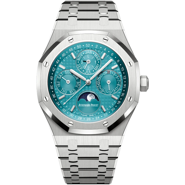 Audemars Piguet, Royal Oak, 26613ST, Turquoise Dial, Chronograph, Stainless Steel, 41mm - Limited 75