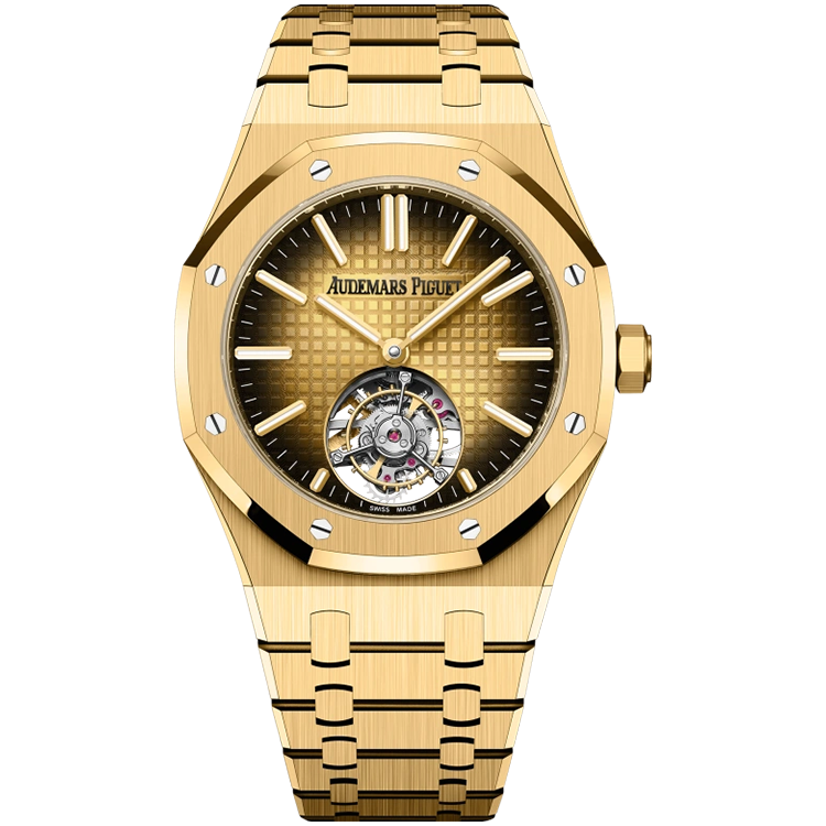 Audemars Piguet, Royal Oak, 26730BA, Champagne Ombre Dial, Flying Tourbillon, Yellow Gold,  41mm