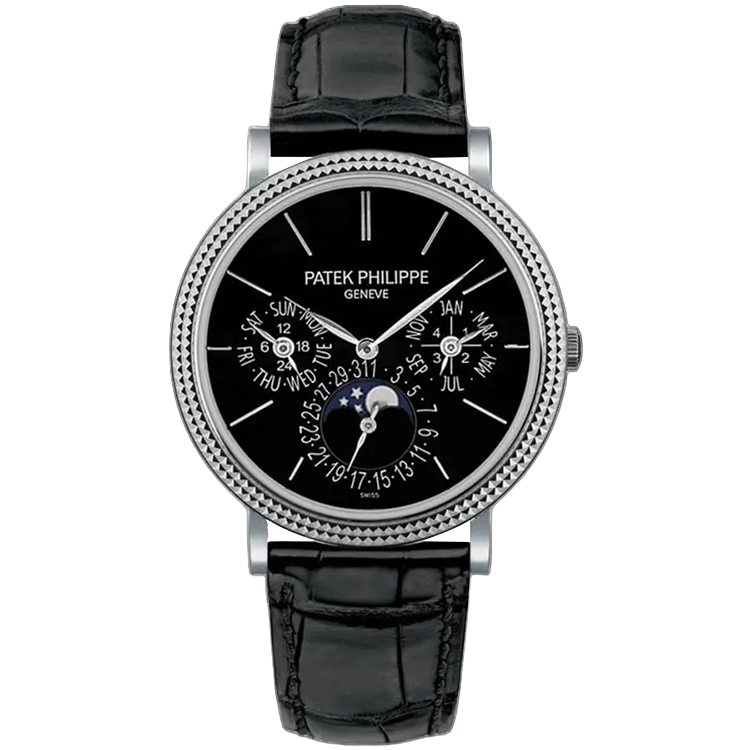 Patek Philippe, Grand Complications, 5139G, Black Dial, White Gold, Leather Strap, 38mm
