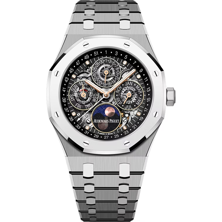 Audemars Piguet, Royal Oak, 26685XT, Skeleton Dial, Perpetual Calendar, Titanium, 41mm