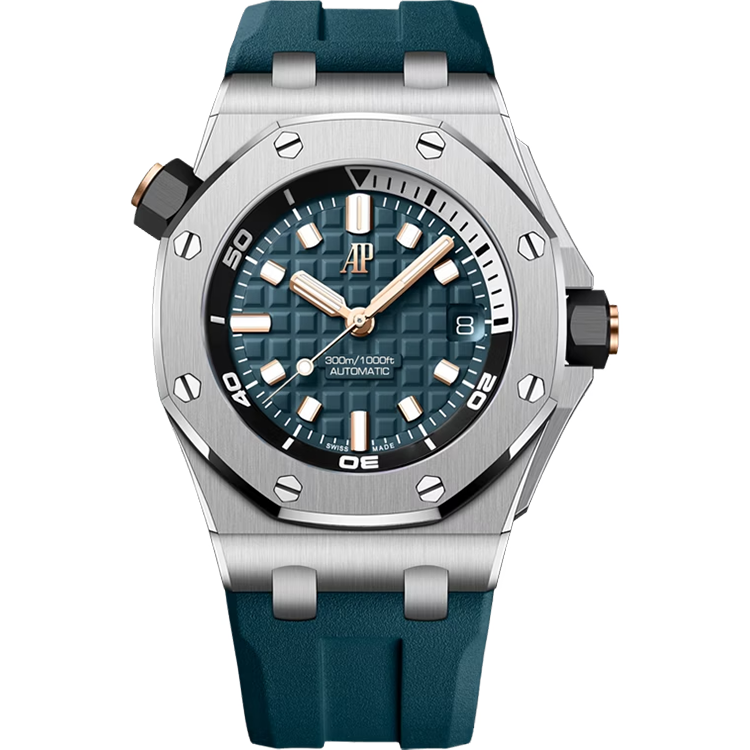 Audemars Piguet, Royal Oak Offshore, 15720ST, Blue Dial, Diver, Stainless Steel, Rubber Strap, 42mm
