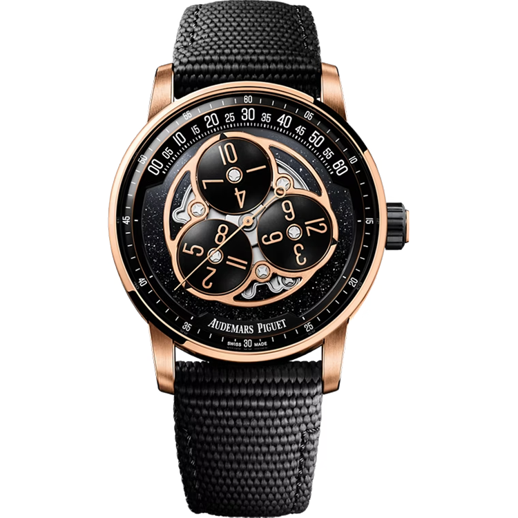 Audemars Piguet, Code 11.59, 15212NR, Black Aventurine Starwheel Dial, Rose Gold, Rubber Strap, 41mm