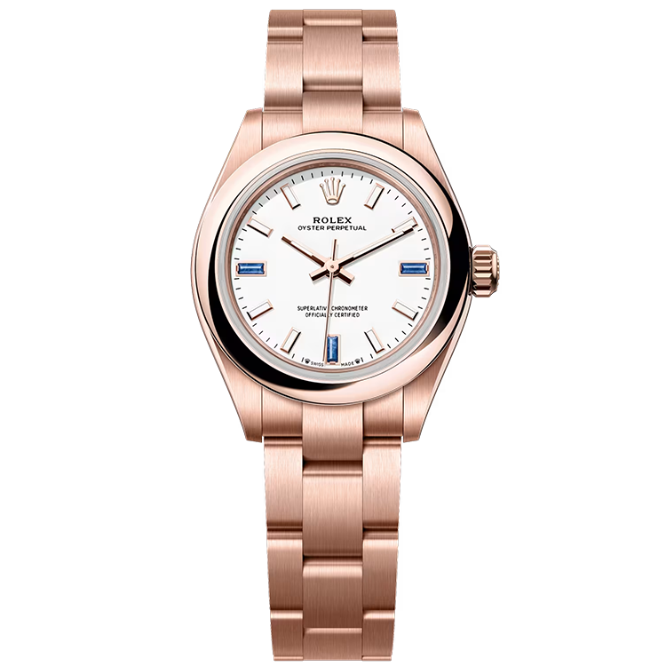 Rolex, Oyster Perpetual 28, 276205, White Dial, Rose Gold, Oyster Bracelet, 28mm