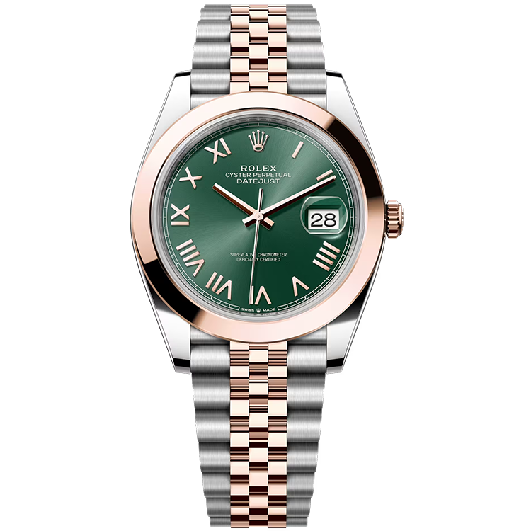 Rolex, Datejust 41, 126301, Mint Roman Dial, Steel & Rose Gold, Smooth Bezel, Jubilee Bracelet, 41mm