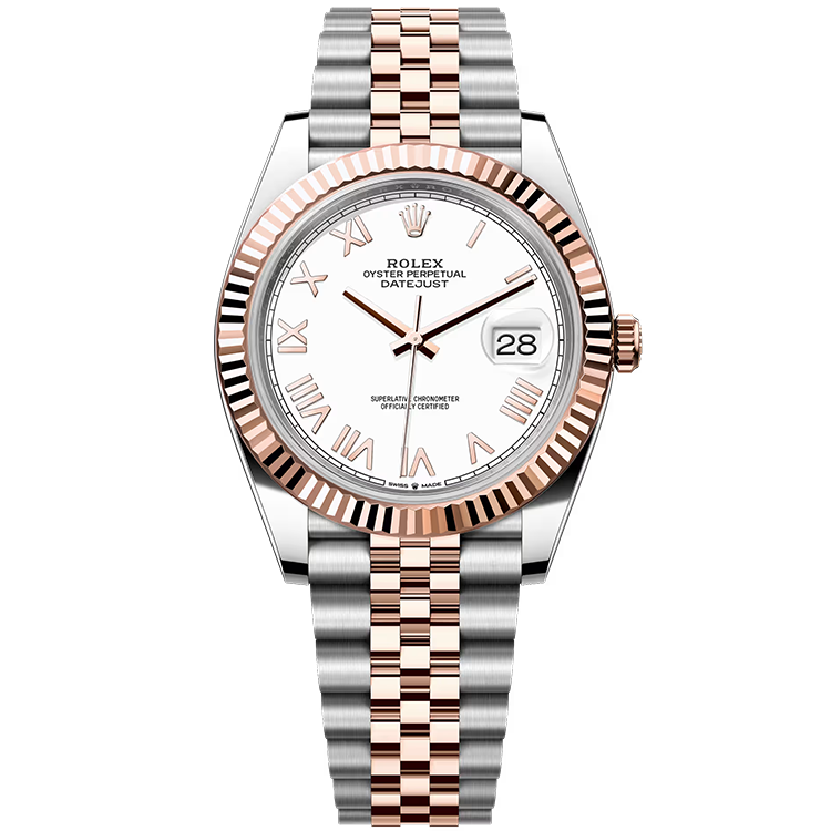 Rolex, Datejust, 126331, White Roman Dial, Steel & Rose Gold, Jubilee Bracelet, 41mm