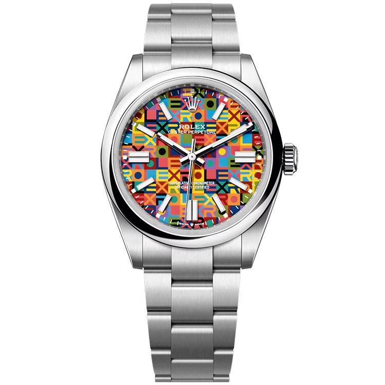 Rolex, Oyster Perpetual 41, 134300, Multicoloured Jubilee Motif Dial, Stainless Steel, Oyster Bracelet, 41mm