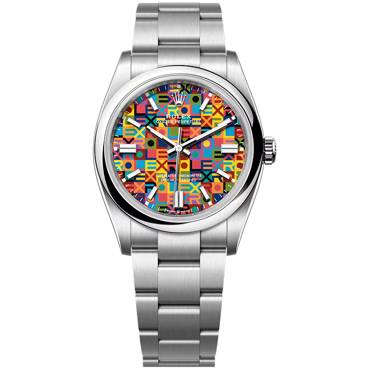 Rolex, Oyster Perpetual 36, 126000, Multicoloured Jubilee Motif Dial, Stainless Steel, Oyster Bracelet, 31mm