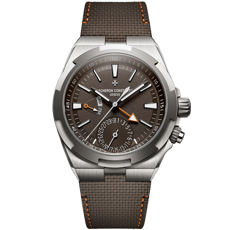 Vacheron Constantin, Overseas, 7930V/210T, Brown Dial, South, Dual Time, Titanium, 41mm