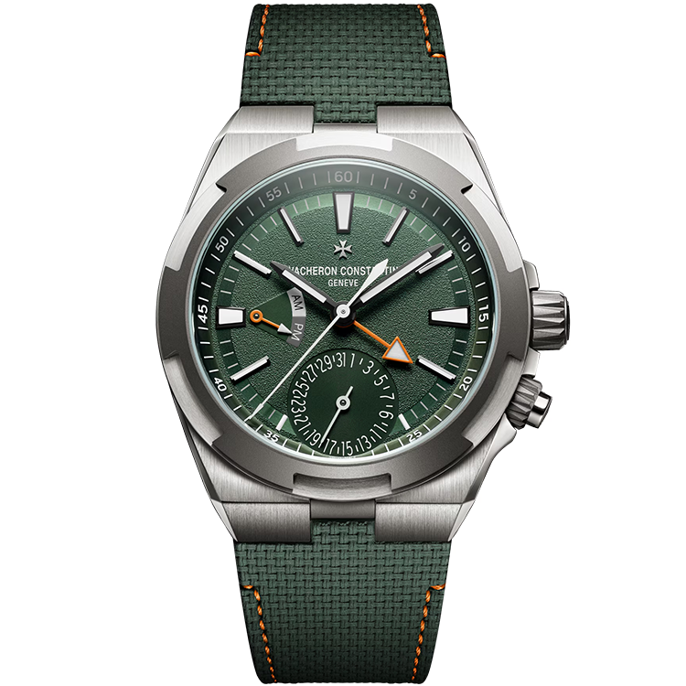 Vacheron Constantin, Overseas, 7930V/210T, Green Dial, West, Dual Time, Titanium, 41mm