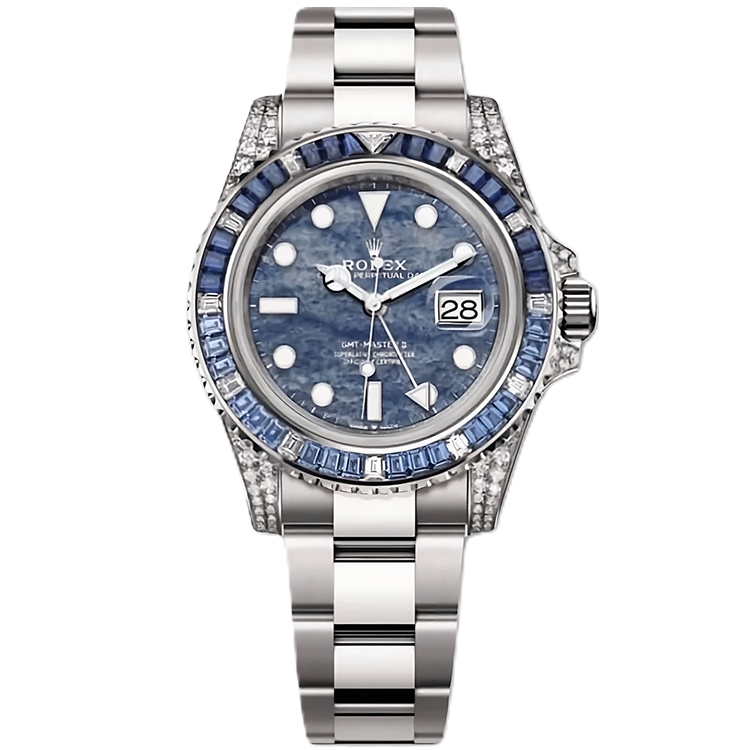 Rolex, GMT-Master II, 126759SABL, Blue Quartz Dial, White Gold, Blue Sapphire Bezel, Oyster Bracelet, 40mm