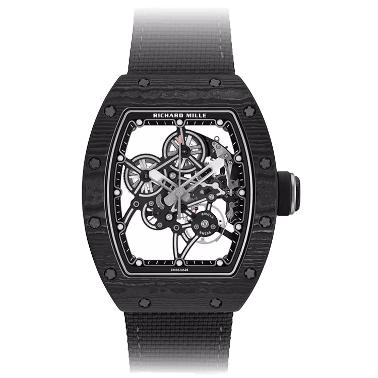 Richard Mille, RM 55-01, Skeleton Dial, Black Carbon TPT, Fabric Strap, 47mm