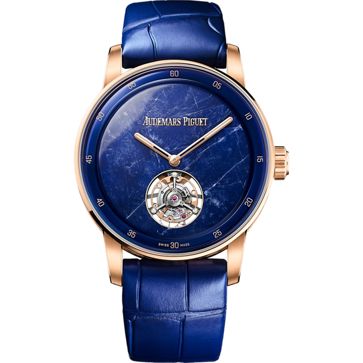 Audemars Piguet, 11.59, 26665OR, Blue Sodalite Dial, 150th Anniversary, Flying Tourbillon, Rose Gold, Leather Strap, 38mm