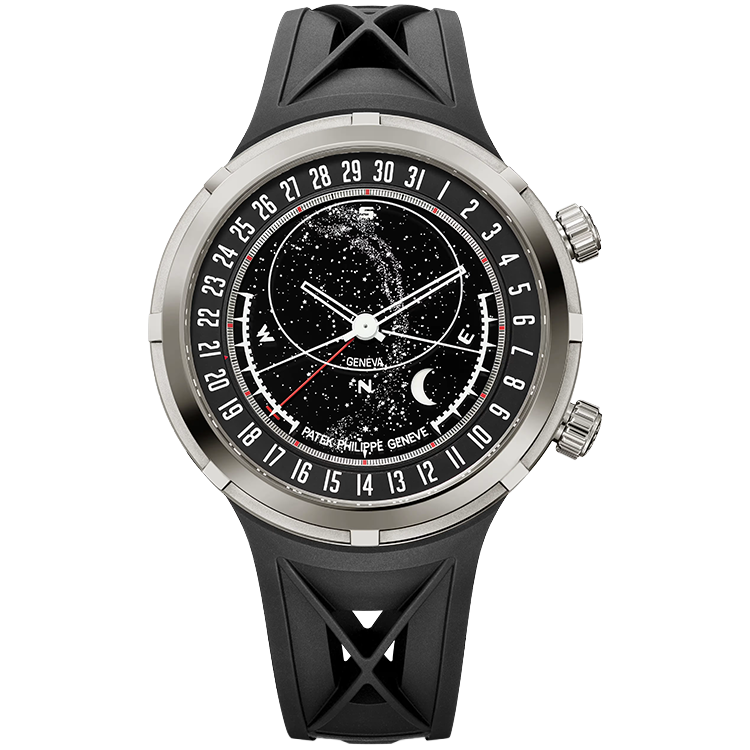 Patek Philippe, Grand Complications, 6105G, Black Dial, Celestial, White Gold, Fabric Strap, 47mm