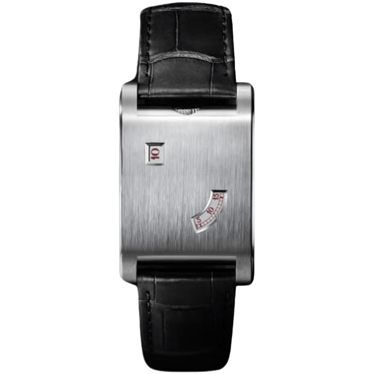 Cartier, Tank a Guichets, WGTA0237, White Dial, Platinum, Leather Bracelet, 37.6mm