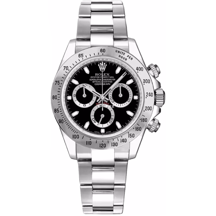 Rolex, Daytona, 116520, Black Dial, Chronograph, Stainless Steel, Oyster Bracelet, 40mm