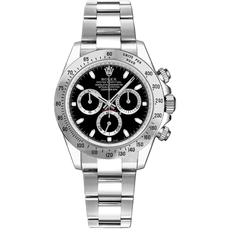 Rolex, Daytona, 116520, Black Dial, Chronograph, Stainless Steel, Oyster Bracelet, 40mm