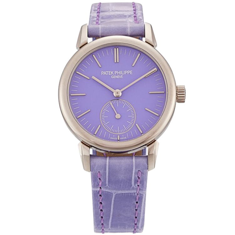 Patek Philippe, Calatrava, 7127G, Lilac Dial, Tokyo Edition, White Gold, Leather Strap, 31mm - Limited 400