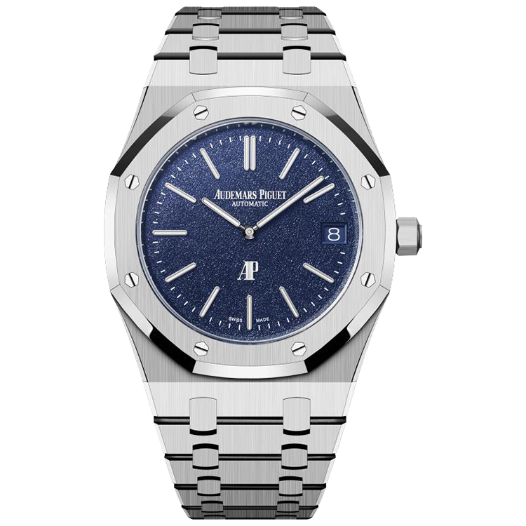 Audemars Piguet, Royal Oak, 16202BC, Blue Tuscan Dial, Jumbo Extra-Thin, White Gold, 39mm
