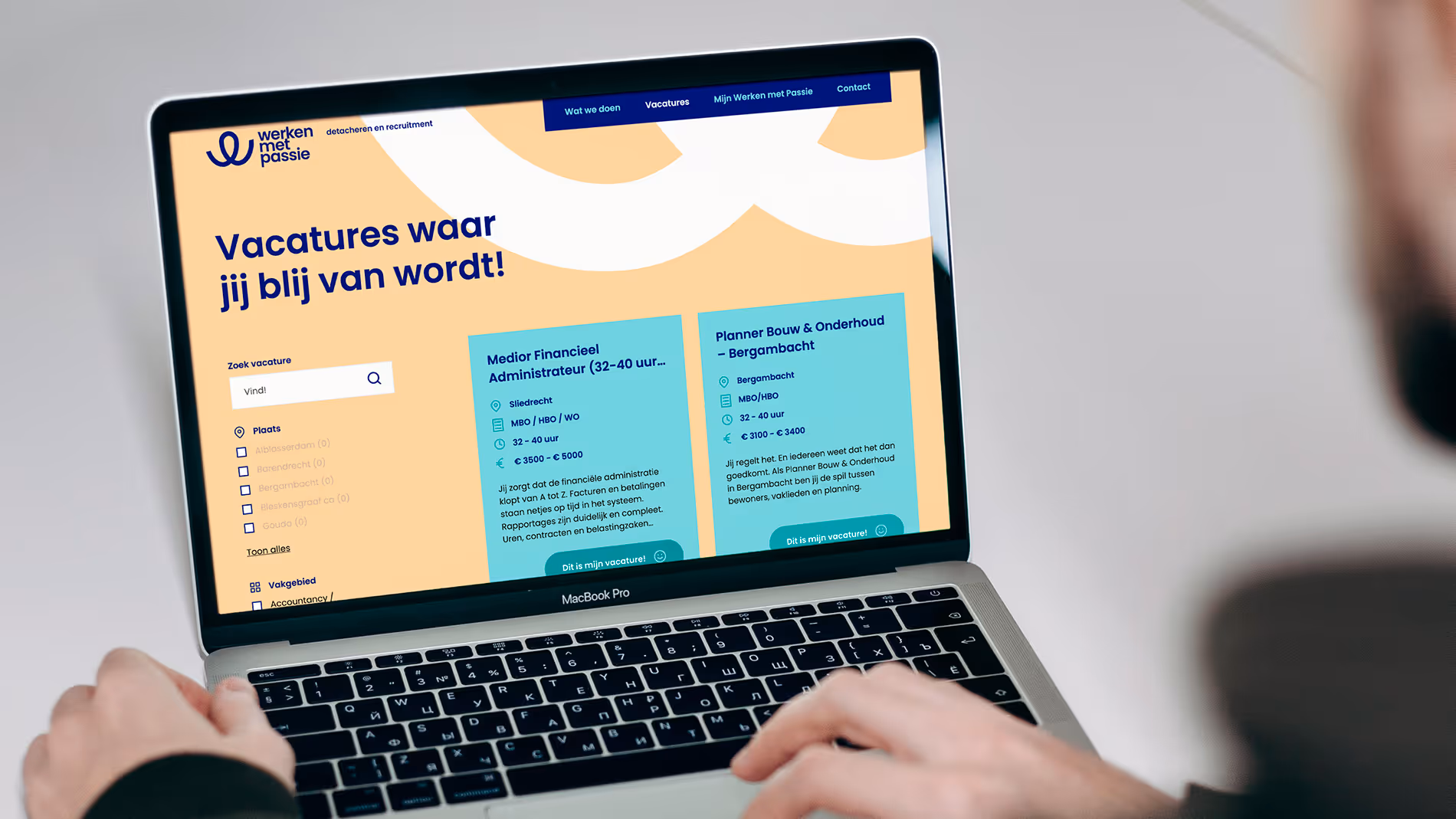 Website vactures Werken met Passie