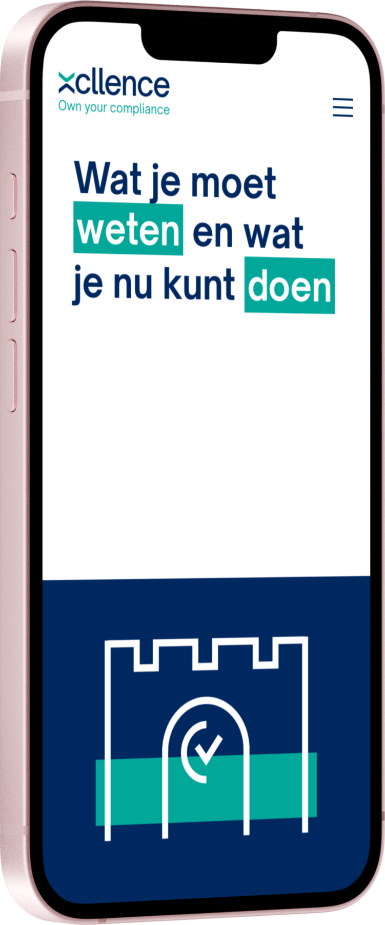Xcllence op mobiele weergave