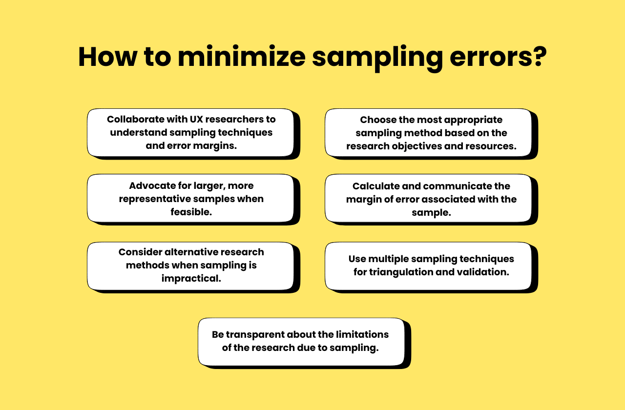 How to minimize sampling errors?