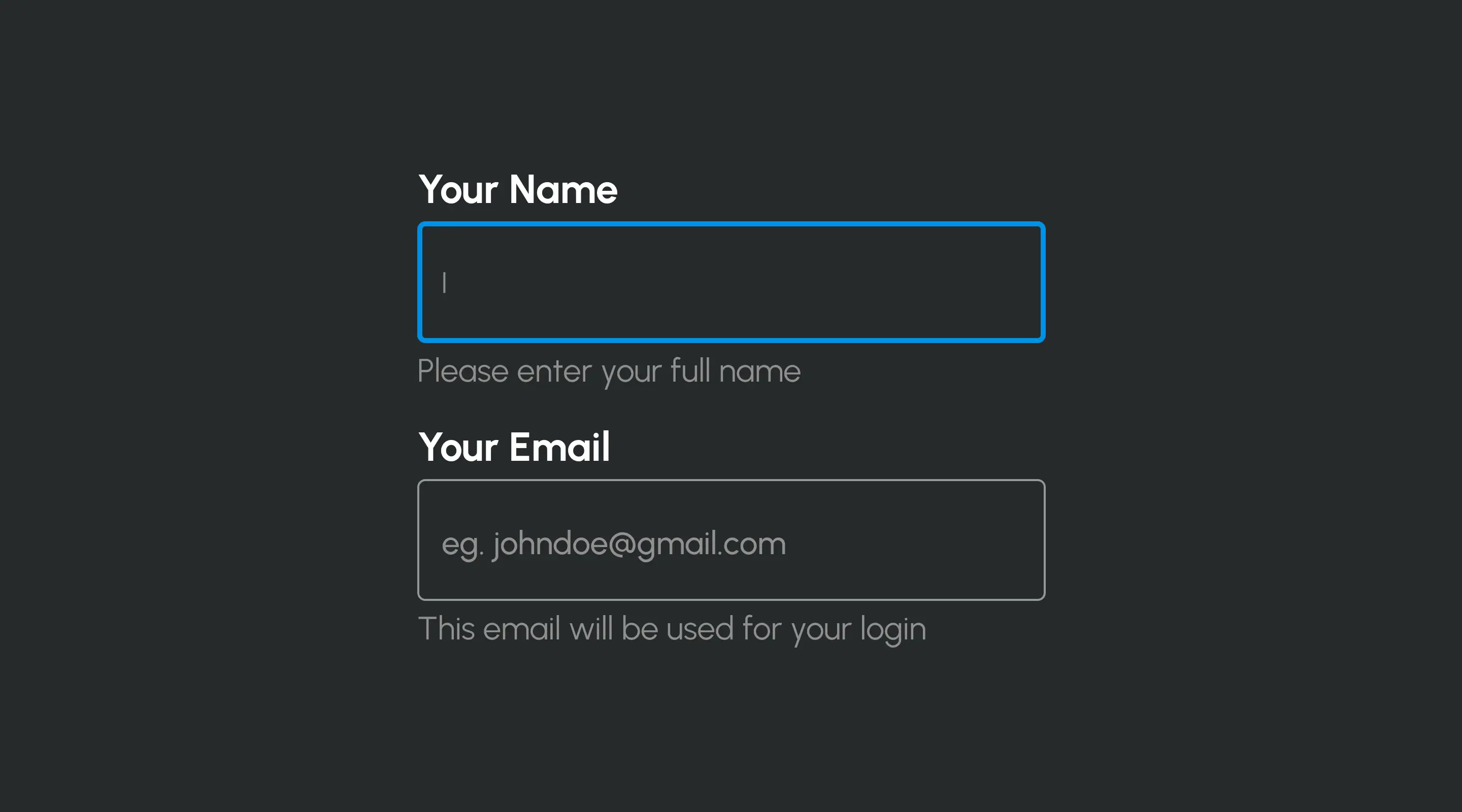 labelling your form fields help users to understand your forms