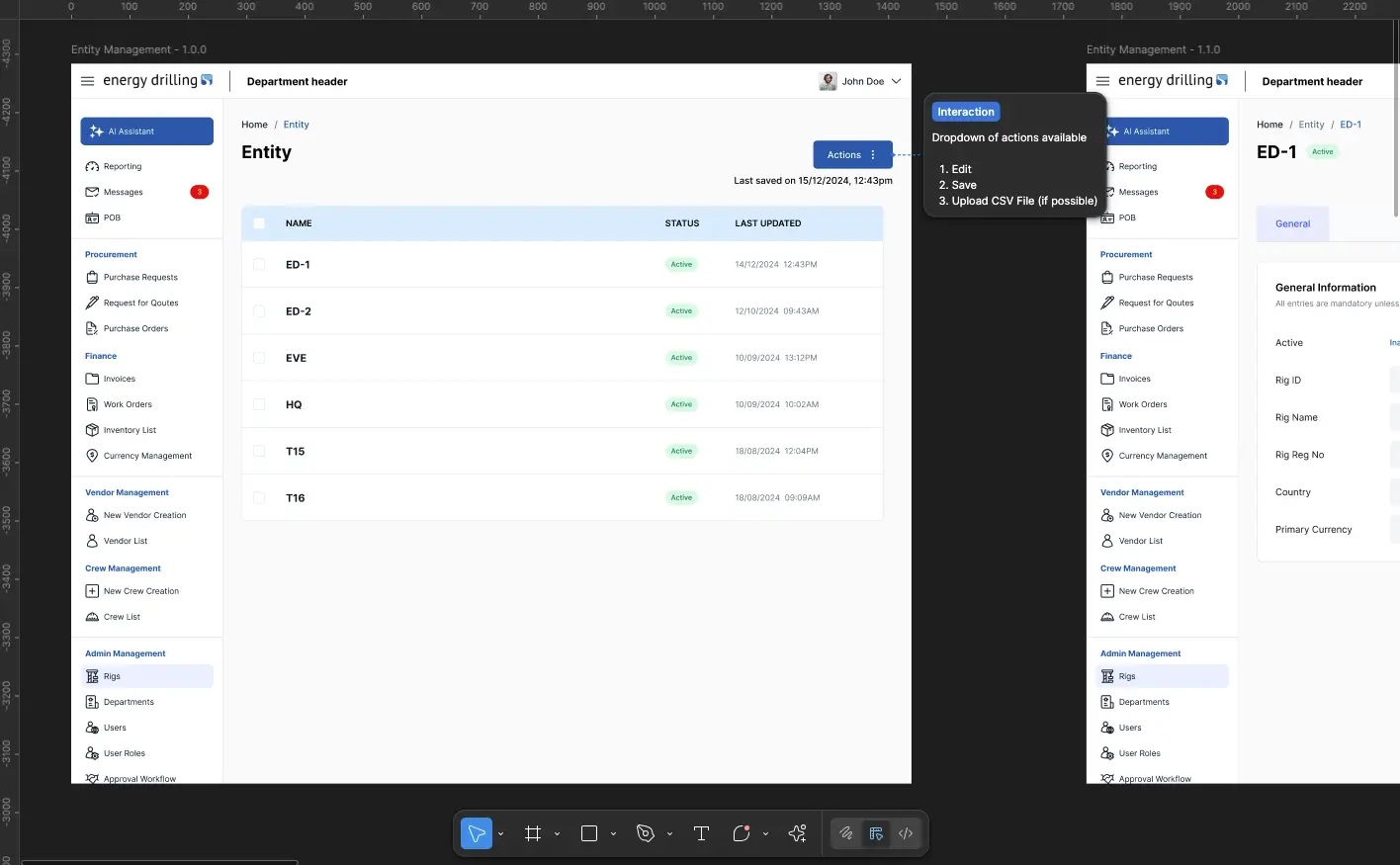 figma file with annotations