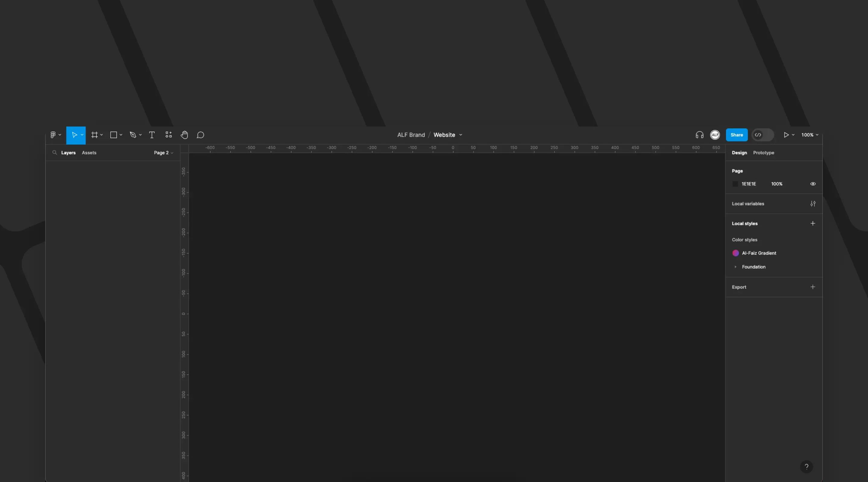 a preview of figma's design canvas
