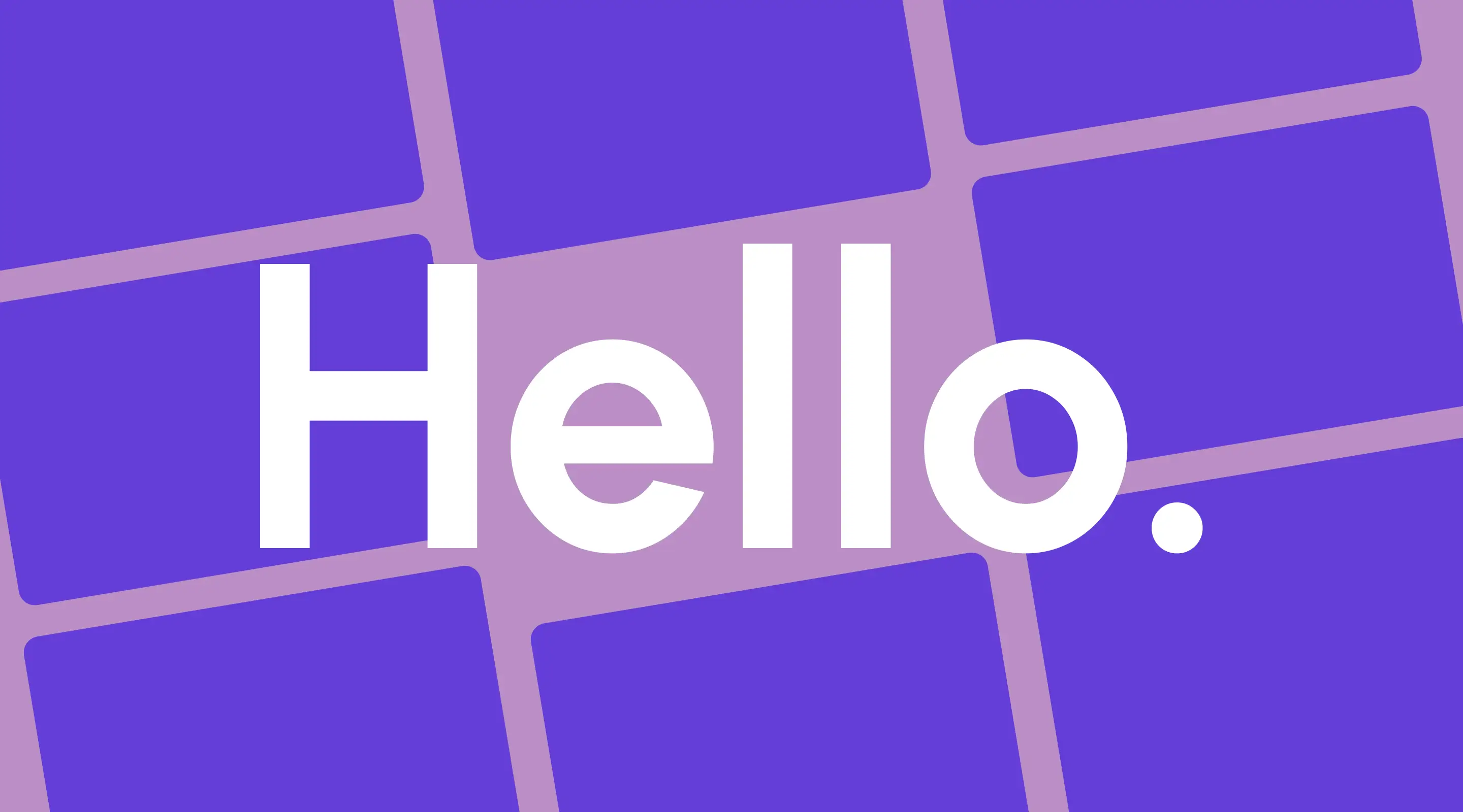 An image that has big text "Hello"