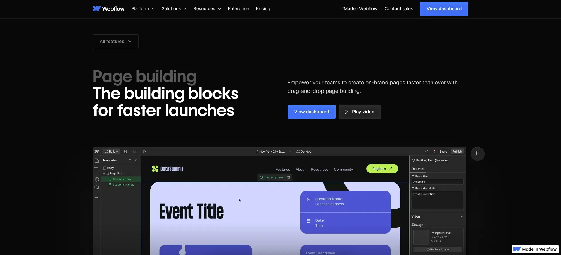 Webflow Landing Page