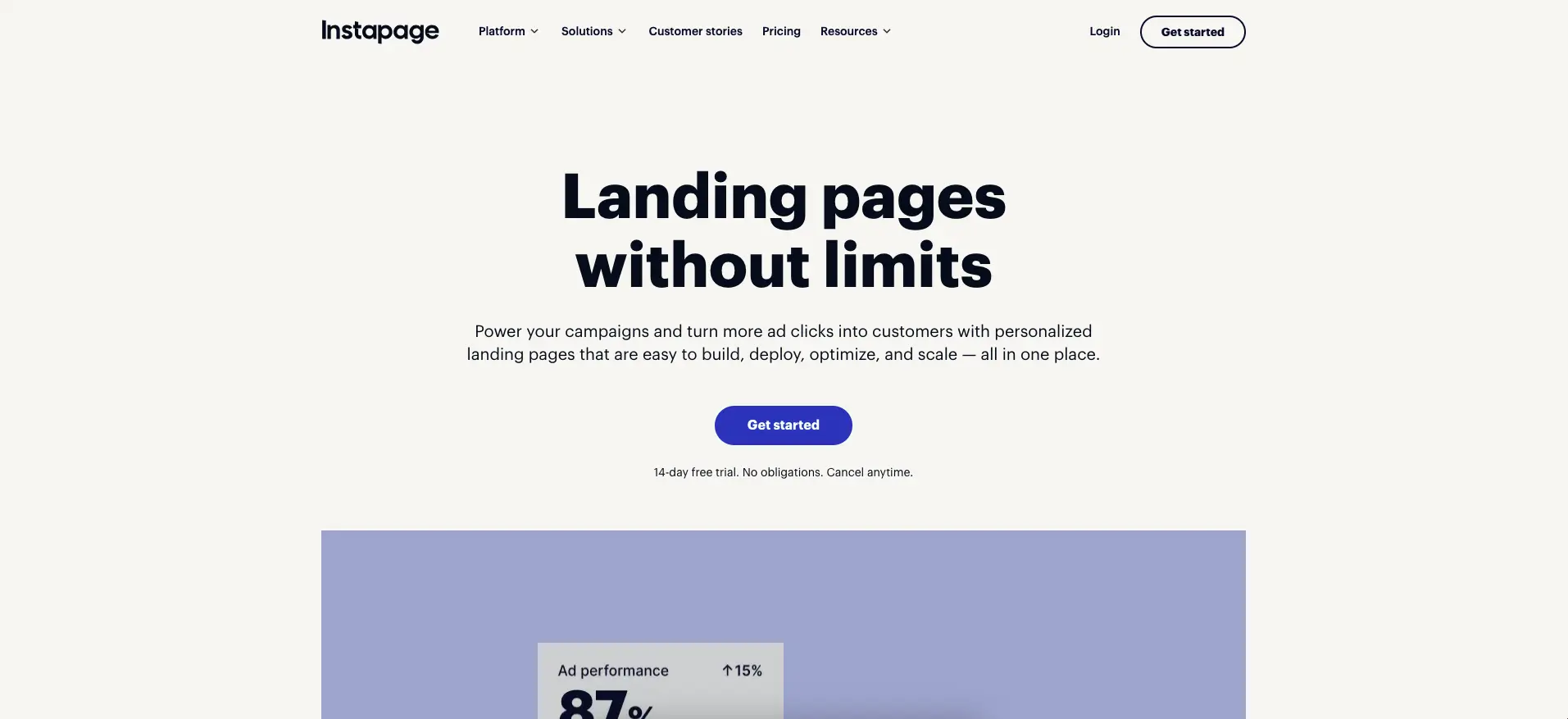 Instapage Landing Page