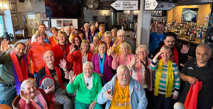 A group of people posing for a photoAI-generated content may be incorrect.