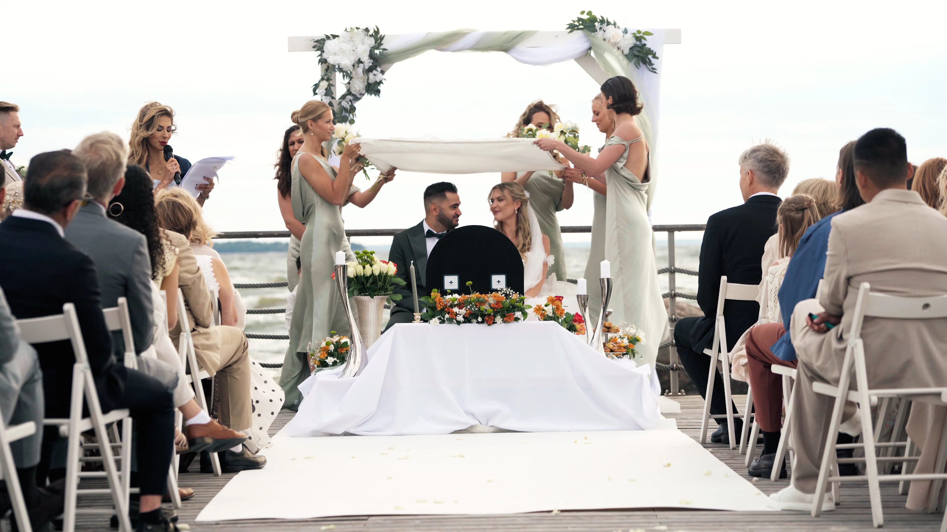 Outdoor wedding ceremony
