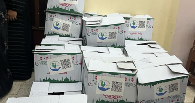 كراتين مواد غذائية لرمضان مع مؤسسة سند للتنمية والأعمال الخيرية