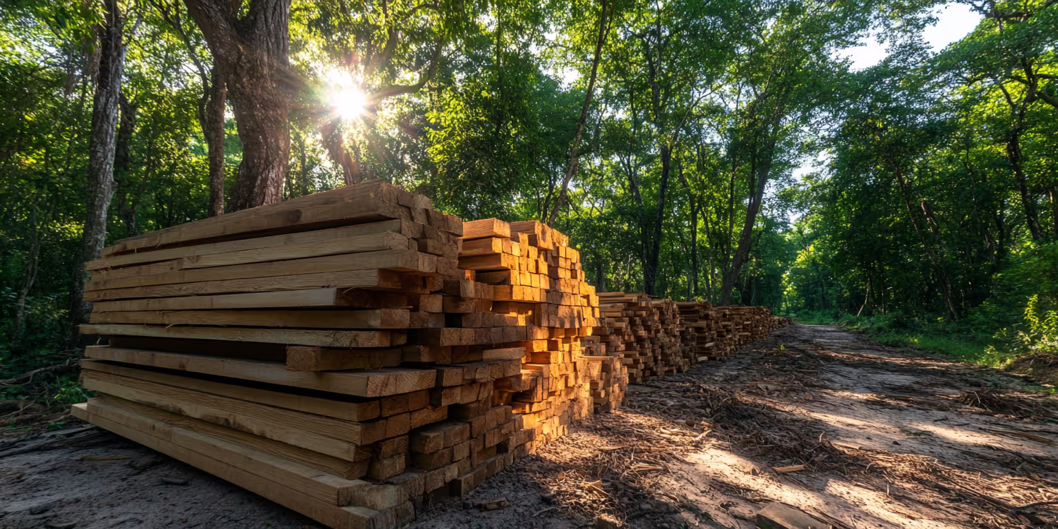 Image of a stack of lumber