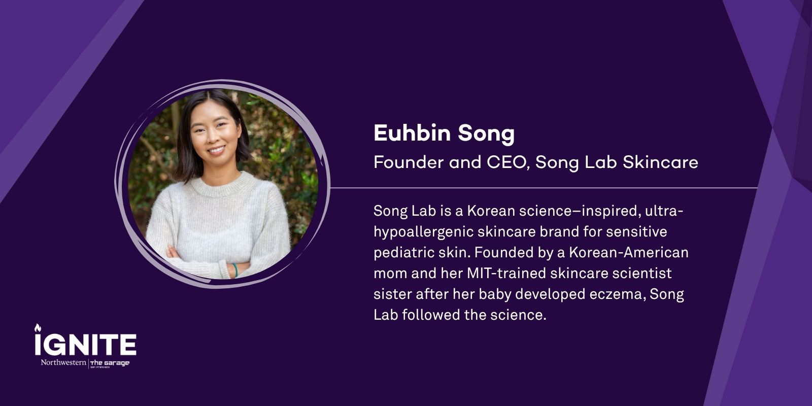 Euhbin Song's headshot on a purple background