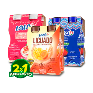 Yoghurts y licuados LALA 4 pack 7oz 2x1