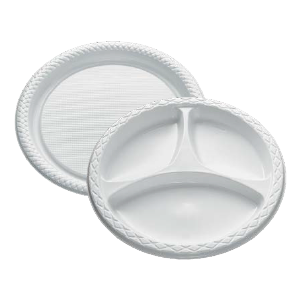 Plato de plástico blanco 400pz