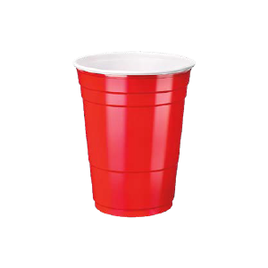 Vaso plástico rojo de 16 Oz 20 CT