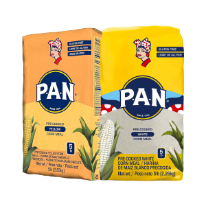 Harina PAN 5 LB Amarilla y Blanca
