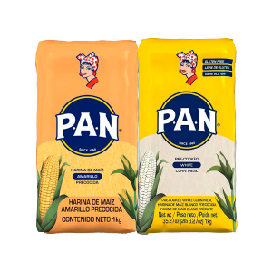 Harina PAN 2 LB Blanca y Amarilla