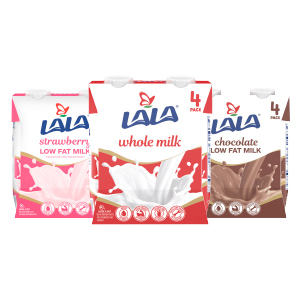 Leches Lala 8 oz 4 pack Entera, Fresa y Chocolate