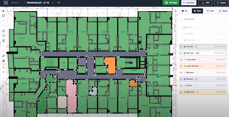 Classifying certain areas within Togal.AI