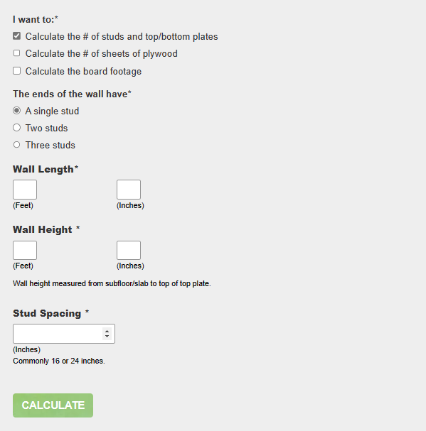 Lumber Takeoff Calculator