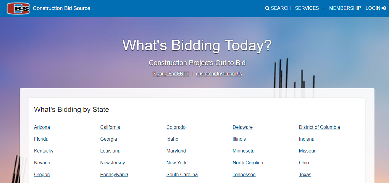 Construction Bid Source