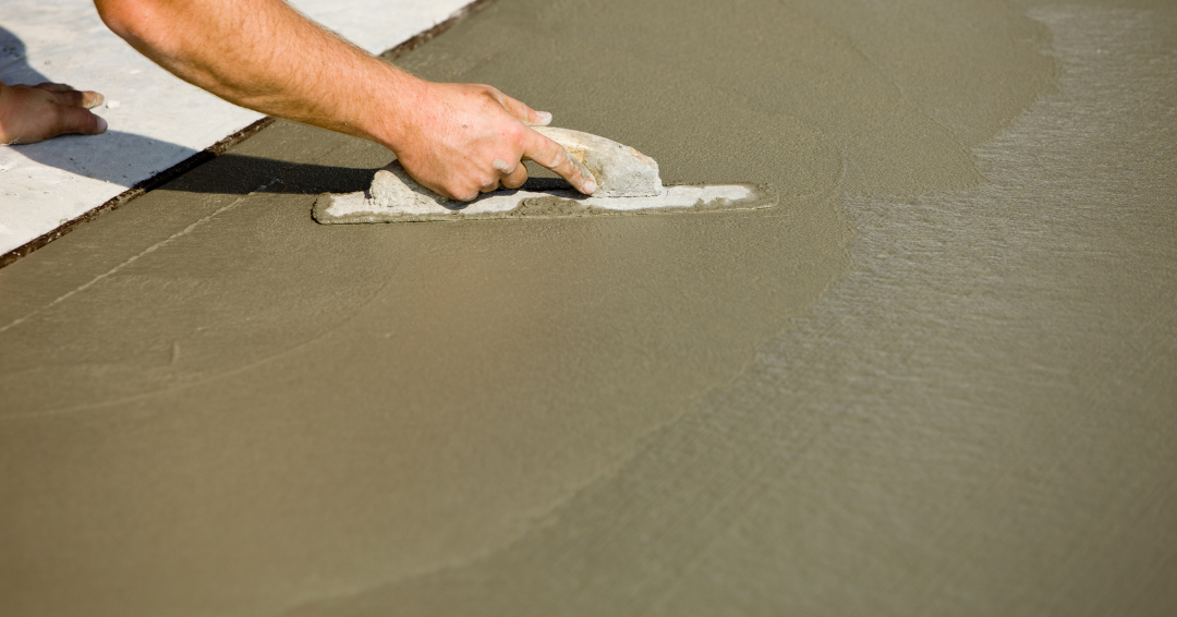 Troweled finish concrete