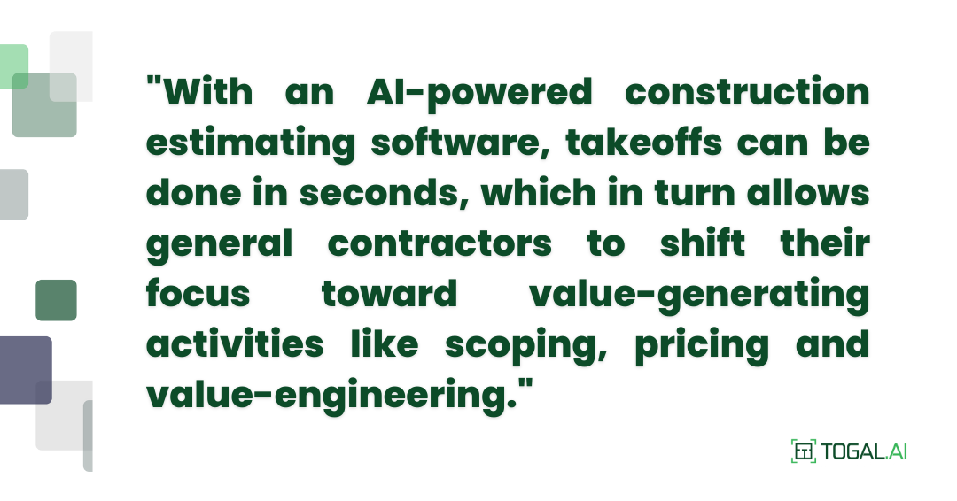 AI powered estimating software