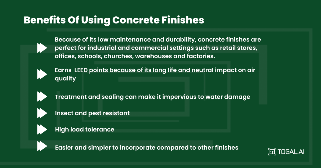 Benefits Of Using Concrete Finishes