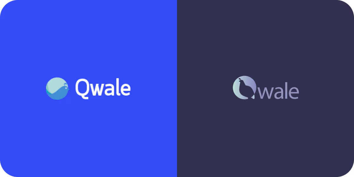 Comparison between old and new logos of Qwale
